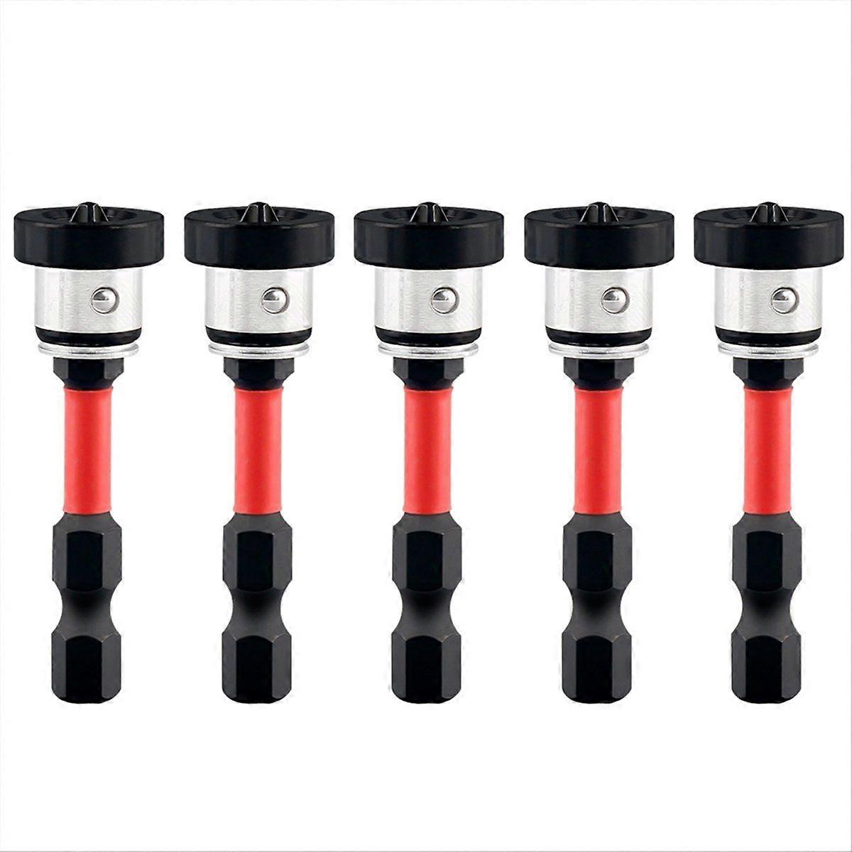 5pcs Positioning Screwdriver Bits Drywall Screw Bits 50mm Magnetic Positioning Screwdriver Bits for Plasterboards