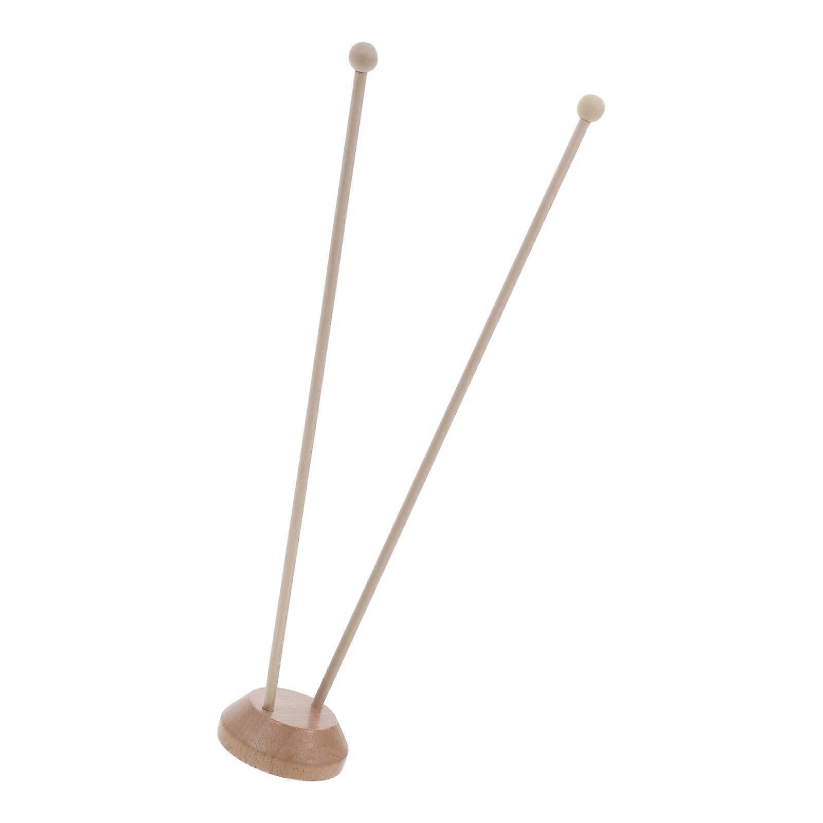 Practical Office Wooden Desk Flag Holder for Two Flags Indoor Use