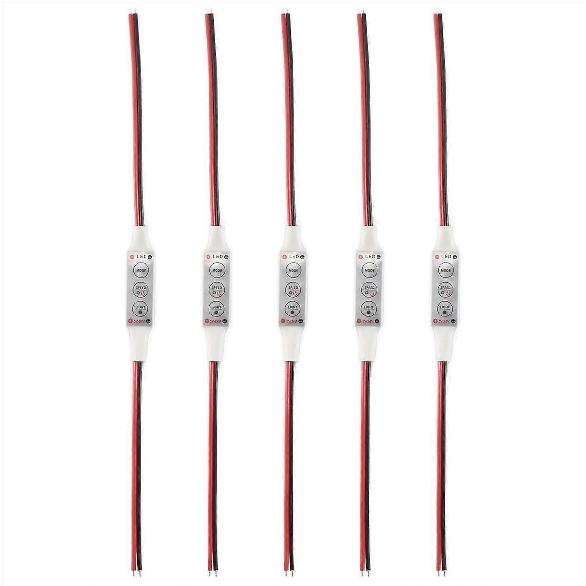 5 X 12V Wired Control Module with Flash For Car or Household LED