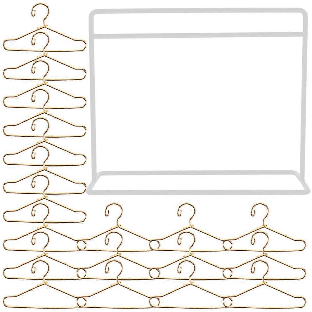 Doll Clothes Rack White Doll Dress Rack for Display 4Sets