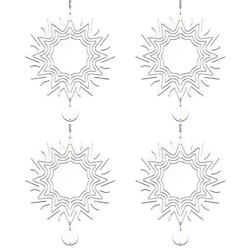 4Pcs 8 Inch Sublimation Wind Spinner Blanks 3D Wind Spinners