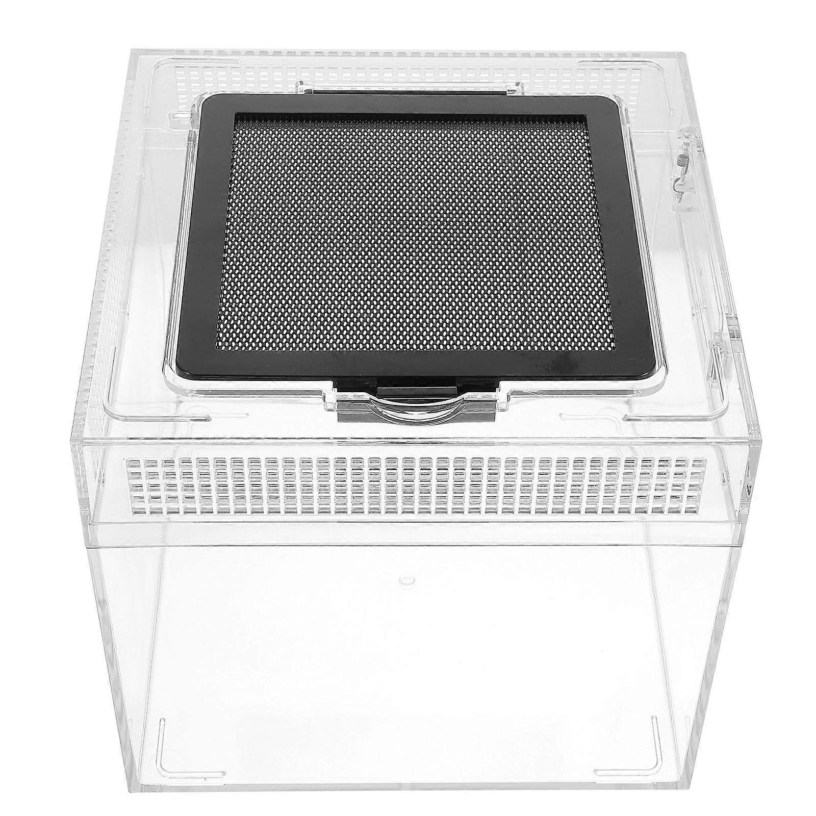 Plastic Reptile Feeding Box with Ventilation System 1Pcs for Reptile Use