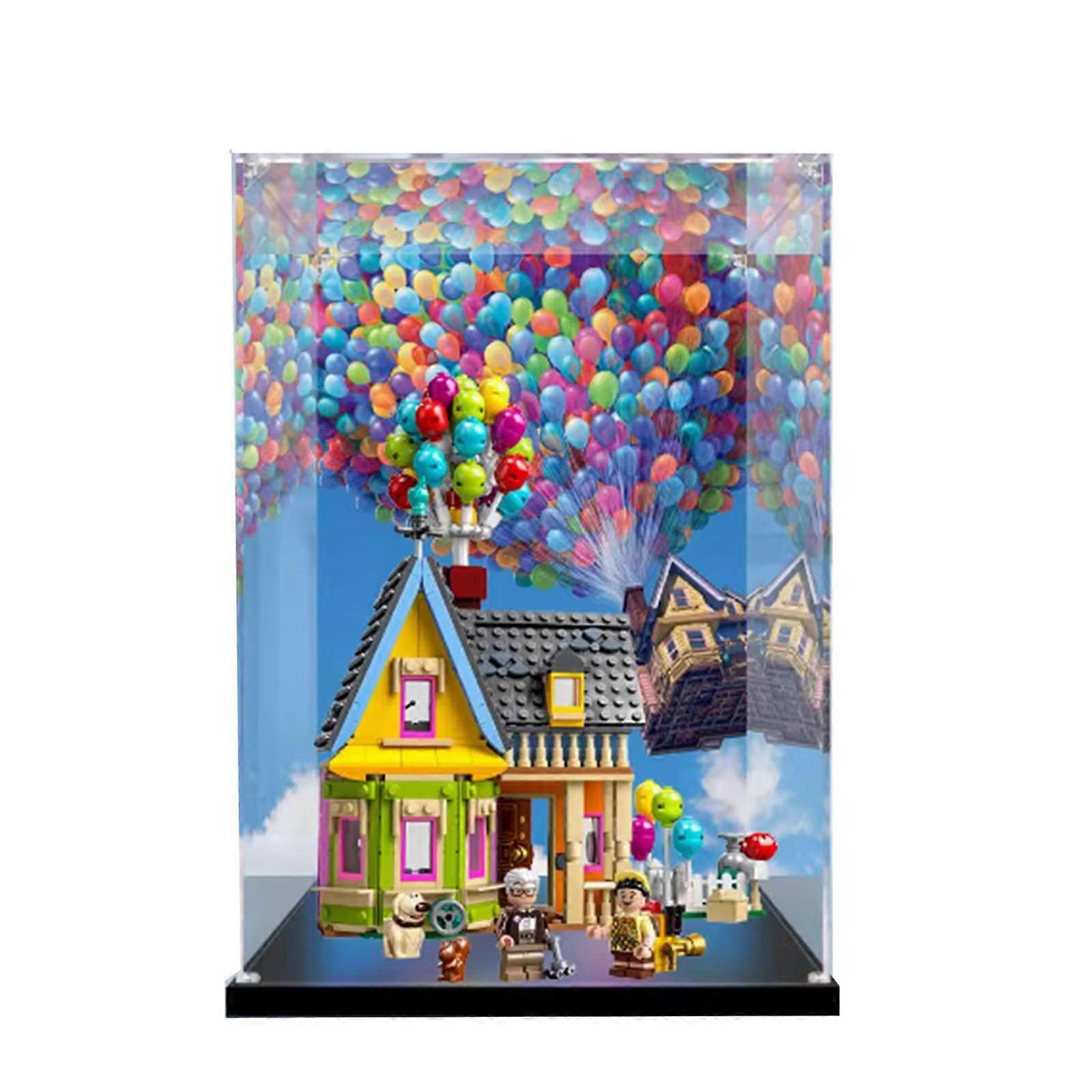 Display Case for  43217 Balloon House, Clear Dustproof Thick Acrylic, Stackable Protective Box