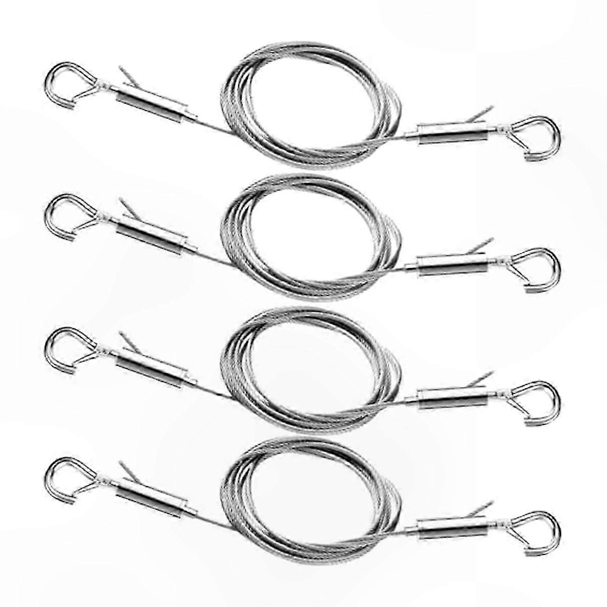 4-Pack Adjustable Picture Hanging Wire Kit with Hooks