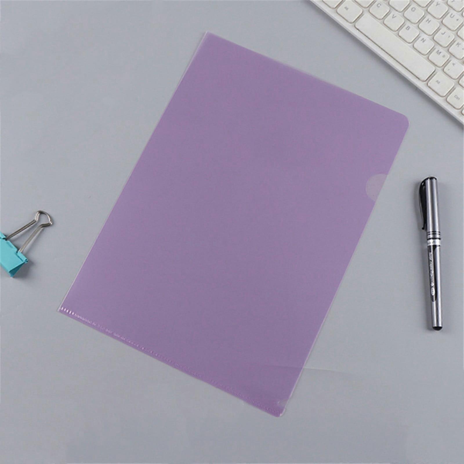 L Type Clear Plastic Folders, Transparent A4/A5 Document Sleeves for Project Presentation