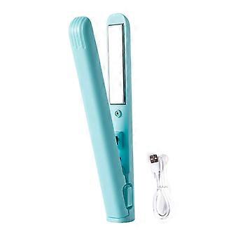 Fer à lisser portable USB Chauffage rapide Fer à friser électrique Droit Cheveux bouclés Frange Mini Baguette de curling Voyage Femmes Outil de coiffure