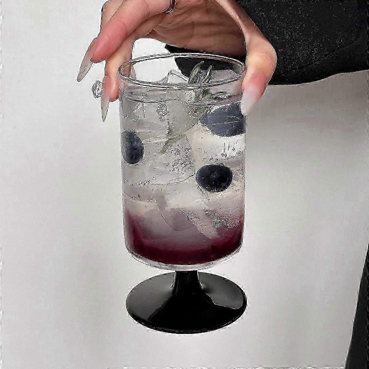 Crystal Stemware Set, 400ml Capacity, Modern Square Design, Versatile Use