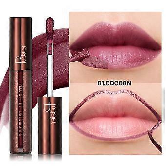 Abziehbarer Lipliner-Stain, hochpigmentiertes Lip Tint Stain-Make-up mit mattem Finish für Frauen, lang anhaltender, wasserfester, wischfester flüssiger Lippenstift für alle