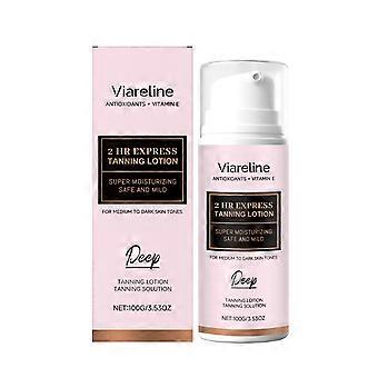 Viareline Sun-Free Tanning Moisturizing Body Lotion Summer Beach Skin Tone Uniform Moisturizing Refreshing Lotion