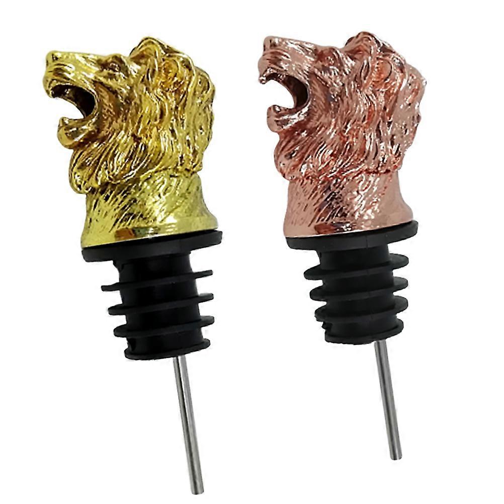 Lion Head Shape Pourer for 2Pcs Caps