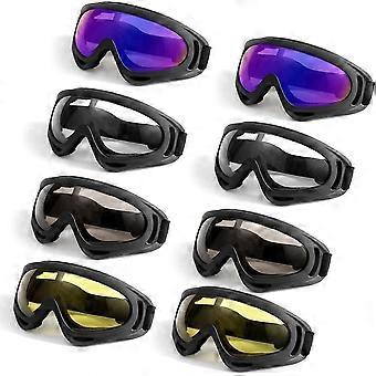 Confezione da 8 occhiali da moto e da sci - Occhiali da motocross e snowboard per uomo, donna e ragazzo
