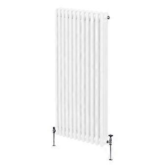 Traditional 3 Column Radiator 1500mm x 562mm Modern Central Heating Heater Gloss White Carbon Steel