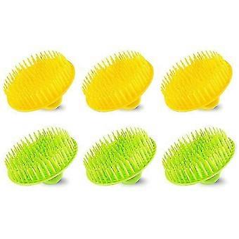 Lot de 6 brosses de massage pour le cuir chevelu, brosse de douche pour le cuir chevelu, brosse douce pour les pellicules