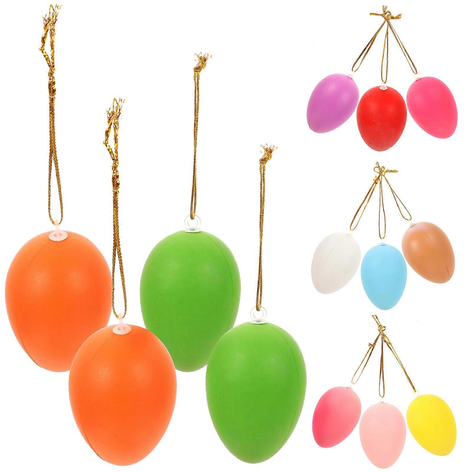 24pcs Easter Egg Ornament Easter Egg Hanging Ornament Easter Egg Tree Ornaments