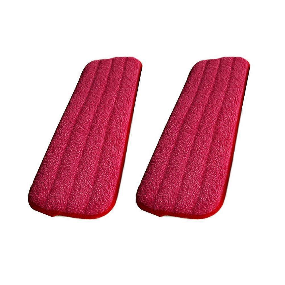 Mop Head Replacement for Cleaning 2Pcs Red Microfiber Mop Pad Set