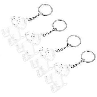 Pet Hair Storage Box for Dog Memorial with Transparent Keychain 8Pcs