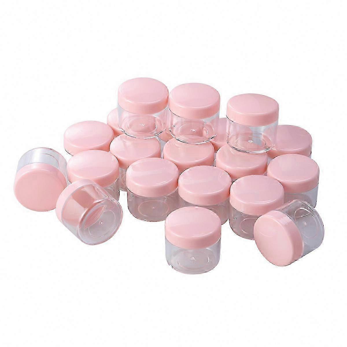 20 Pack Transparent Cosmetic Jars Small Empty Plastic Containers for Makeup Storage
