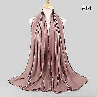 Neue Luxusmarke Damen Schal Bubble Chiffon Muslim Hijab Schals und Tücher Kopftücher Foulard Halstuch Spitzenschals 170*70 Neu