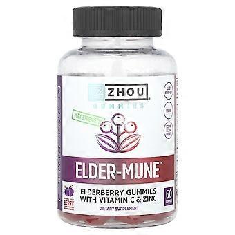Zhou Nutrition, Elder-Mune™, Max Strength, Natural Mixed Berry, 60 żelków, 2 sztuki
