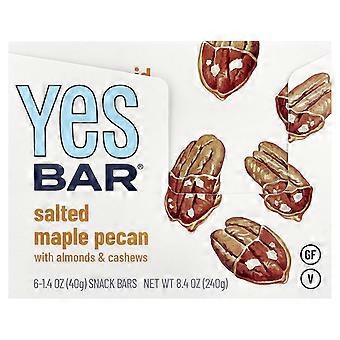 Yes Bar, Snackriegel, Gesalzener Ahorn-Pekannuss, 6 Riegel à 40 g (1,4 oz), 2er-Packung