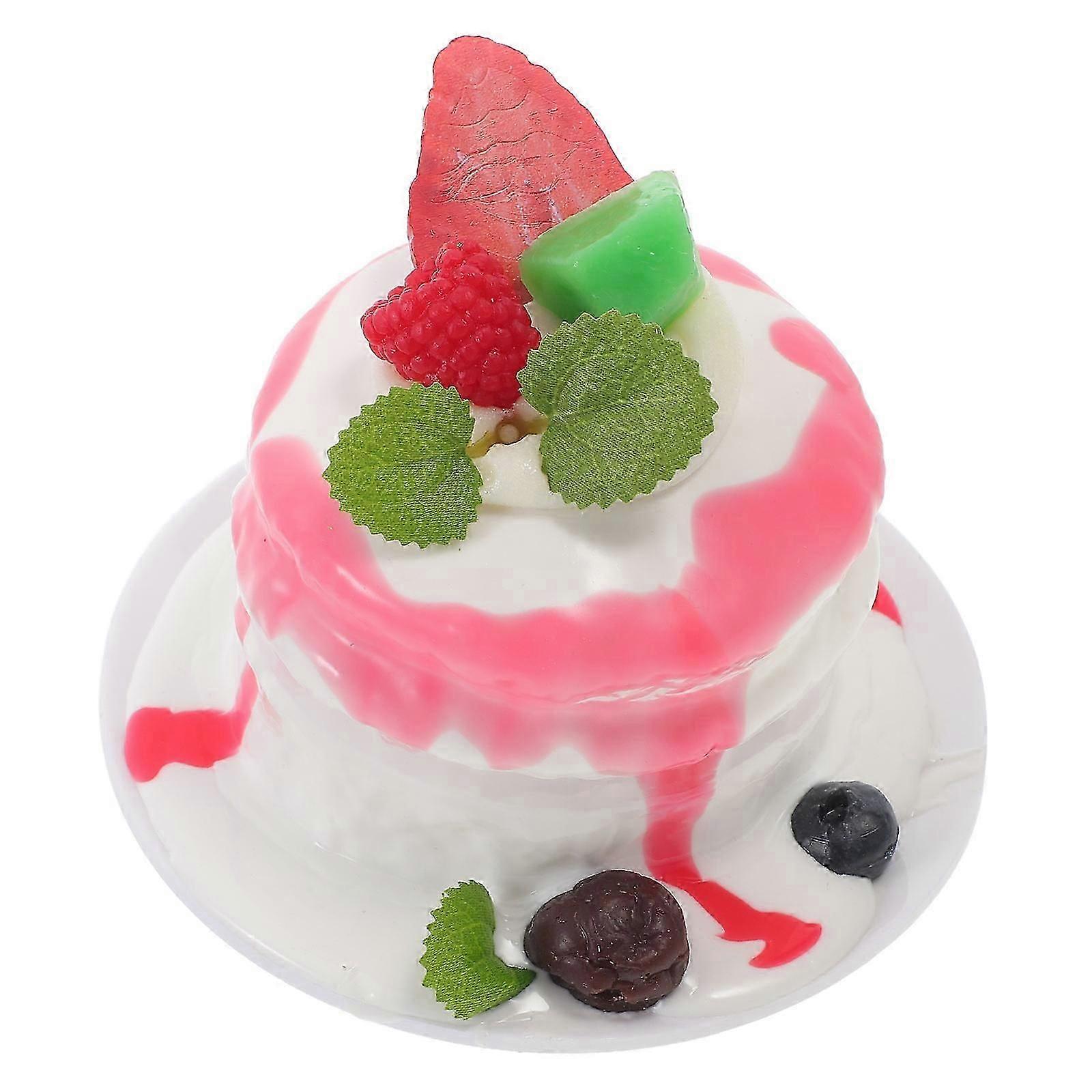 Red Decorative Simulation Cake Model for Decor with Fake Cake Model