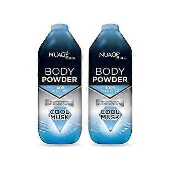 Nuage for Men Talc-Free Body Powder 250g - Cool Musk (2 Pack)