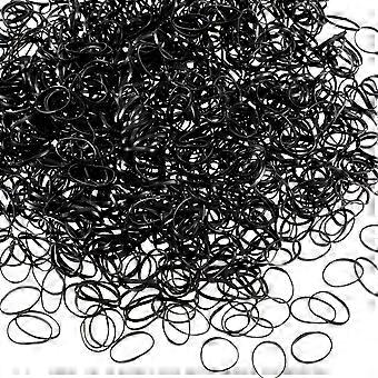 Pack of 2000 Pieces Mini Elastic Hair Bands Soft Braiding Rubber Bands for Kids Hair, Wedding Hairstyle, Small Dreadlocks and More (Black)