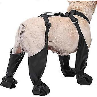 Hondenlaarzen met bretels, verstelbare waterdichte hondenlaarzen, vuilbestendige hond, buitenwandelen, hardlopen, wandelen, jarretellaarzen, pootbeschermers