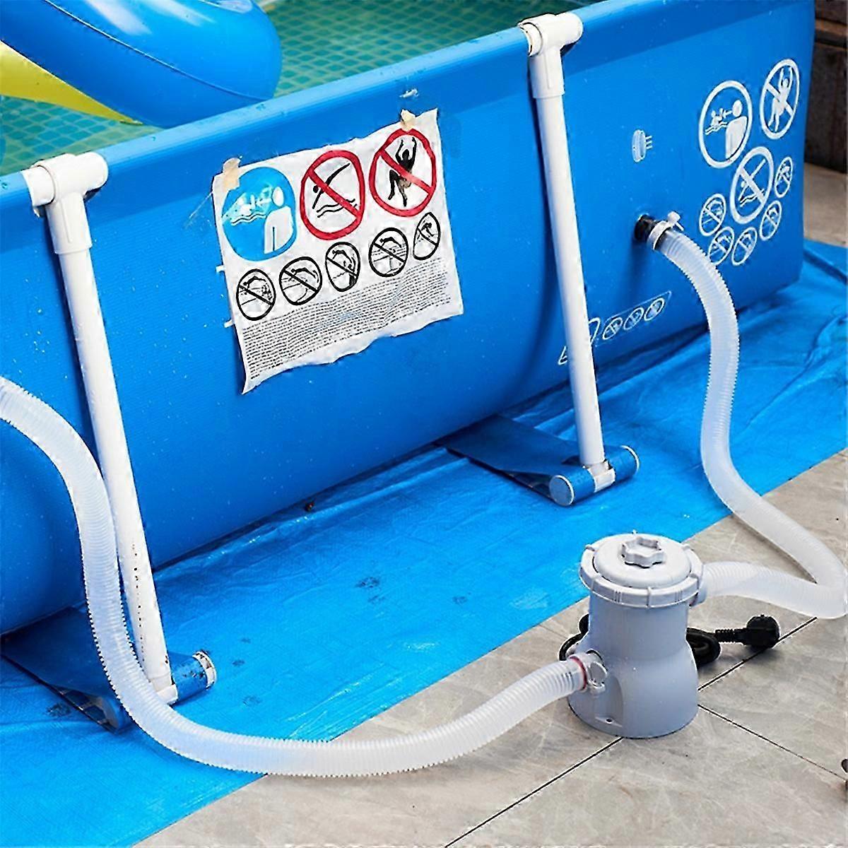 Poolfilterpump Elektrisk vattenpump för pool, EU-kontakt