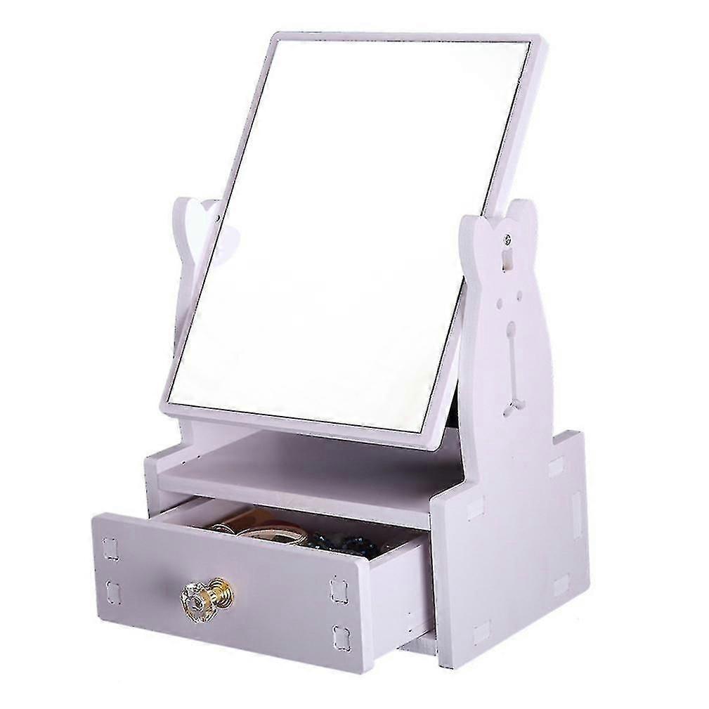 New Square Makeup Table Mirror Storage Large Dressing Cosmetic Mirror ES6607