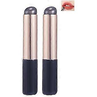 2pcs Silicone Lip And Concealer Makeup Brushes, COSHINE Premium High Elastic Silicone Brush Set For Lip Balm, Lip Gloss, Lip Stick and Concealer