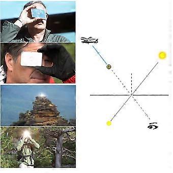 Outdoor Survival Emergency Signal Mirror With Ruler Compass Whistler for Camping Expedition Exploration Adventure