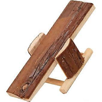 Haustierfreundliche Holzwippe für Hamster, Mäuse, Rennmäuse und Eichhörnchen – Spielzeug aus natürlichem Material