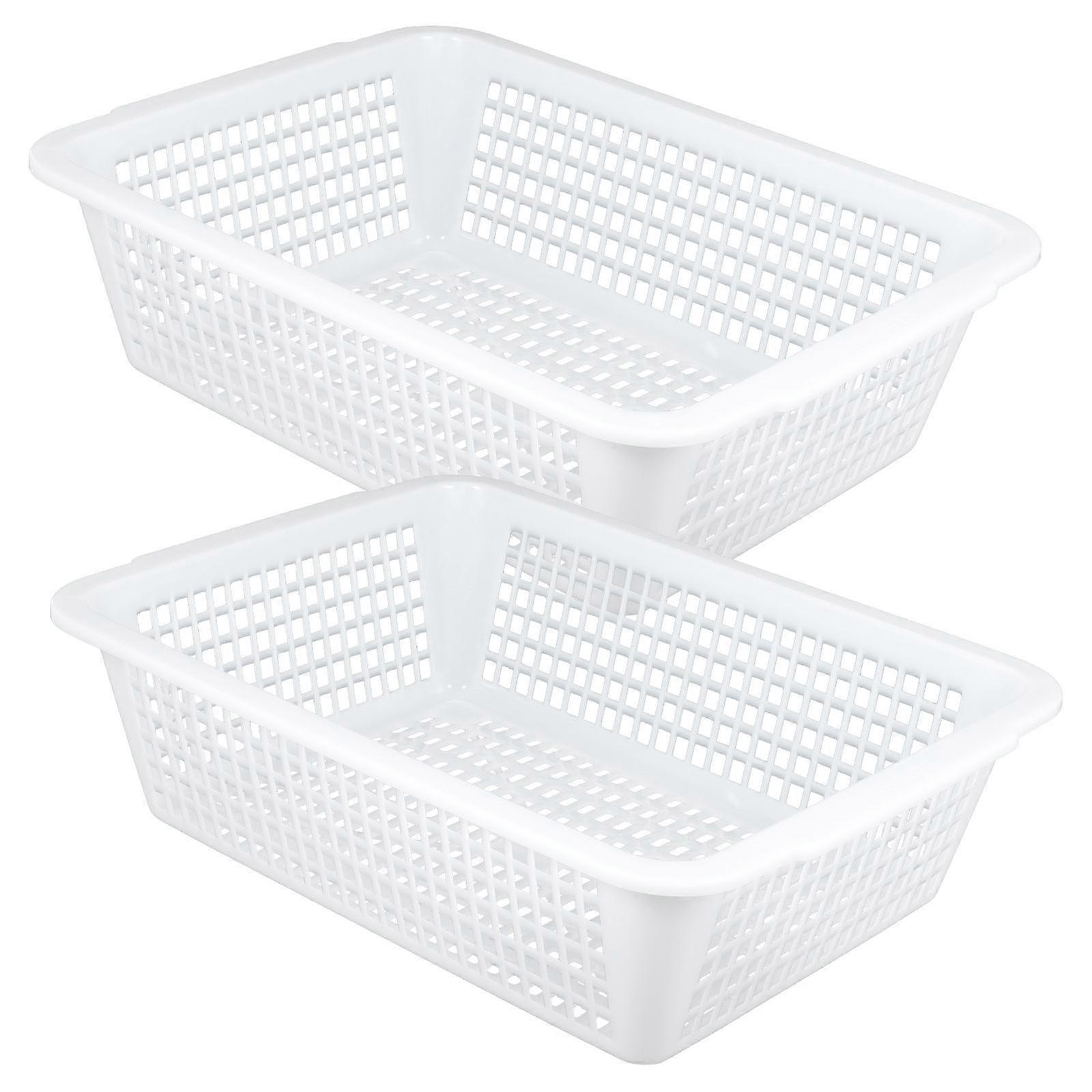 File Basket 2Pcs Decorative File Organizer for Efficient Document Storage