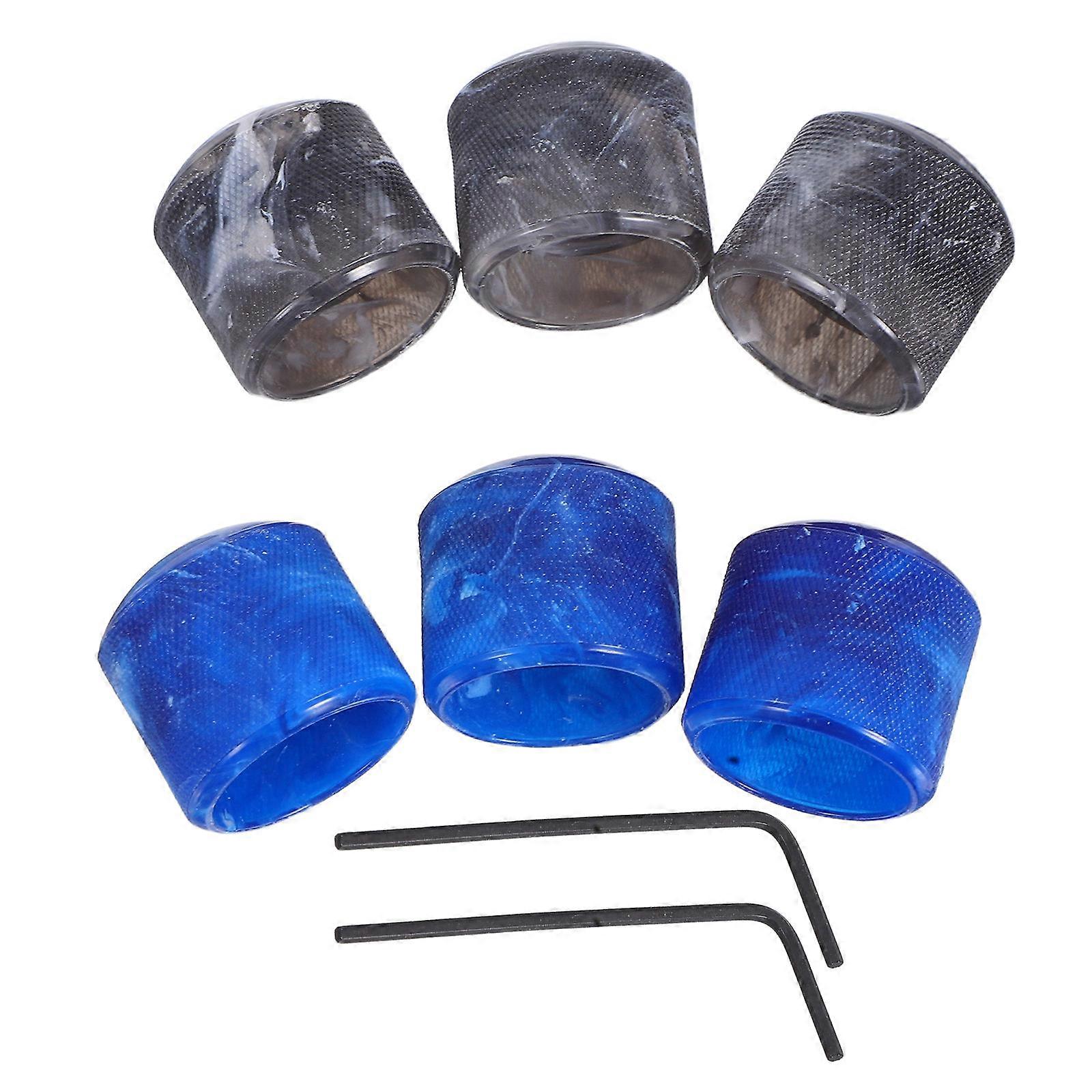 Electric Guitar Tone Knobs Potentiometer Replacement Knob Precise Sound Tuning Durable Usage Metal Material Gray 2 Sets