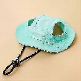 Sun Protection Hats for Cats with Ear Holes, Cowboy Style Cat Caps for Outdoor Use