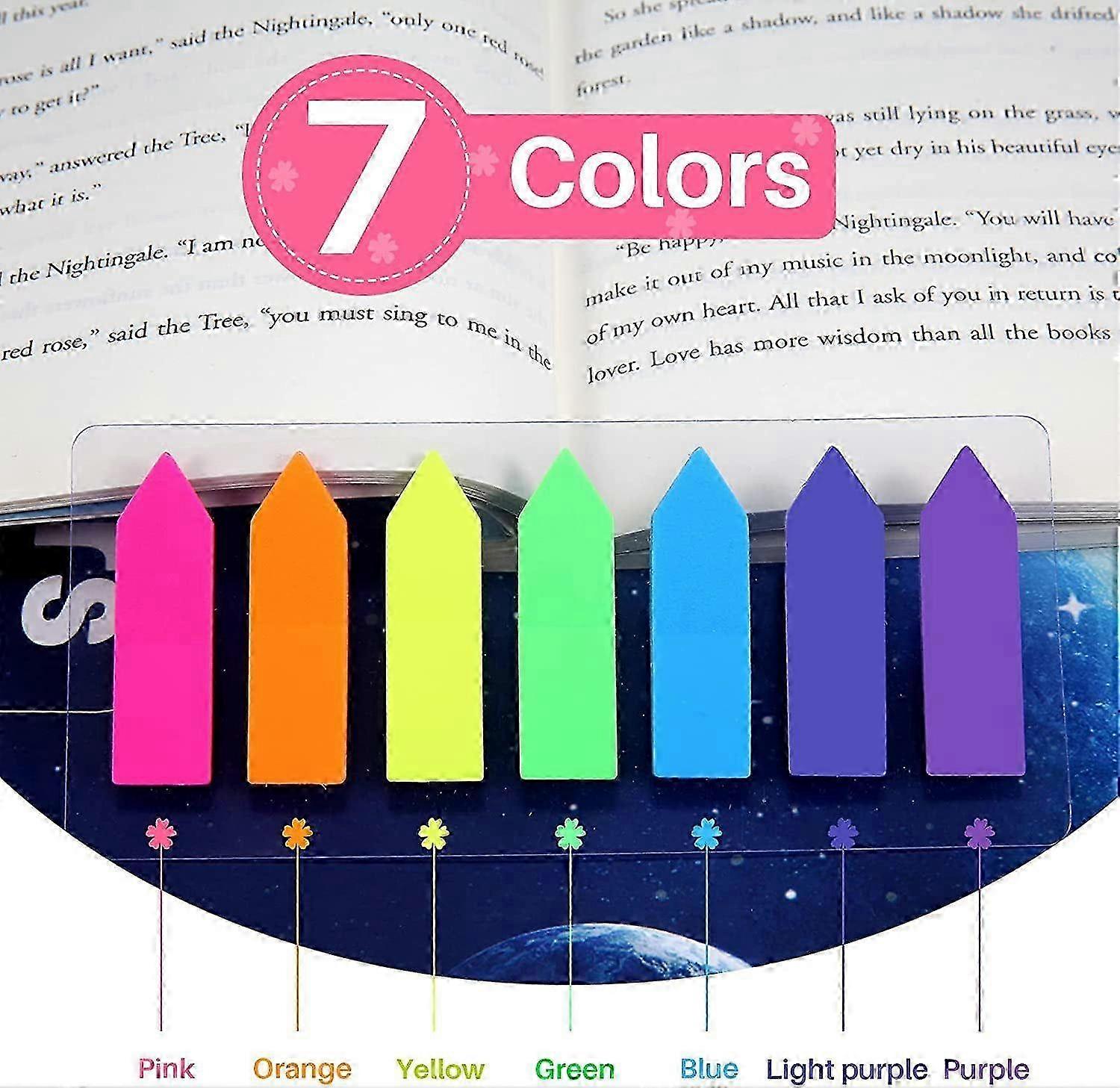 Page Markers Colored Sticky Tabs, Translucent Arrow Flags for Page Marking,