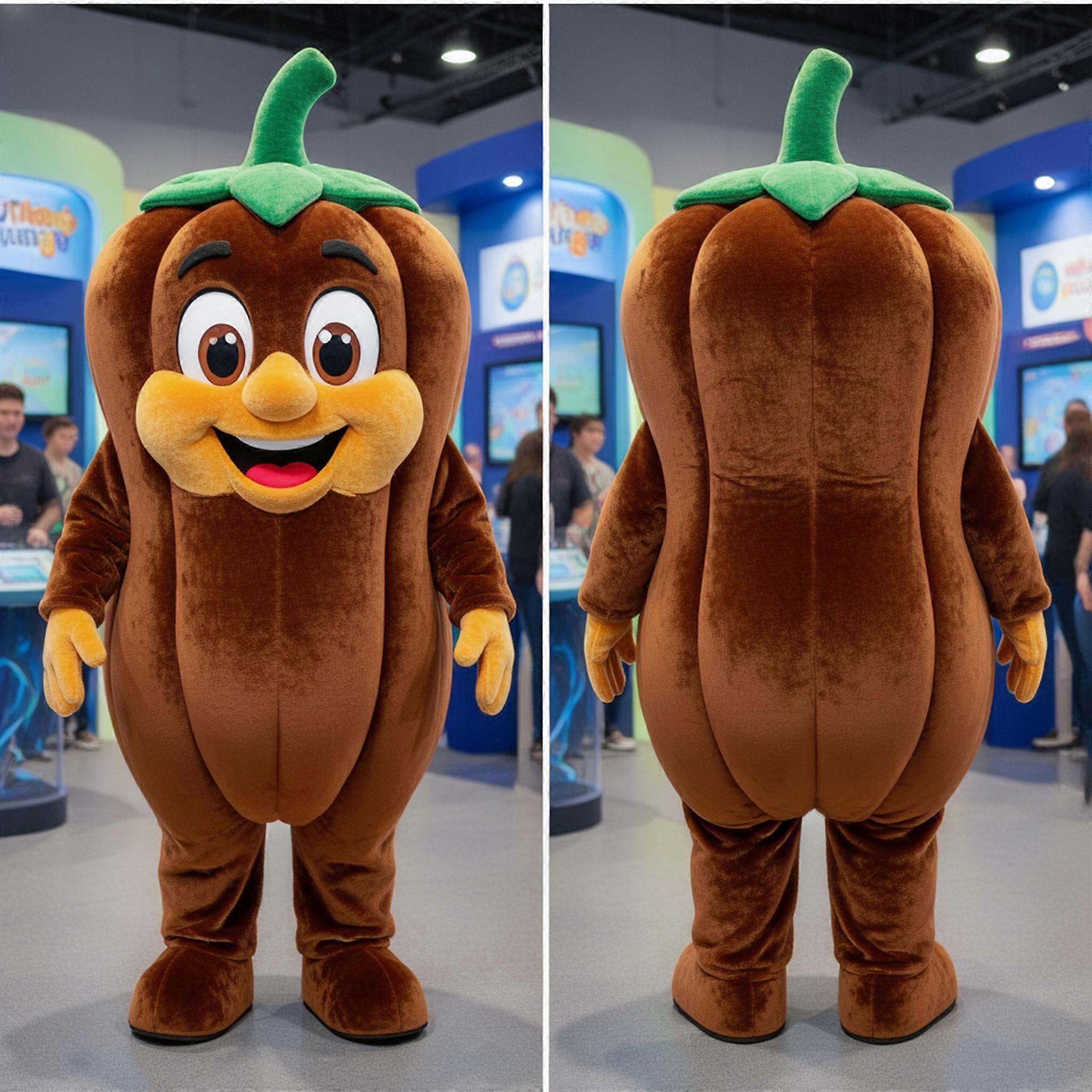 MASTICOT Earthy Brown Rounded Pepper Mascot