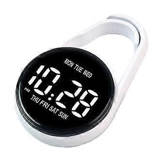 Klein LED-elektronisch klokje met clip voor schoolexamens, plastic touchscreenbediening, digitaal zakhorloge voor rugzakken, tassen en riemen.
