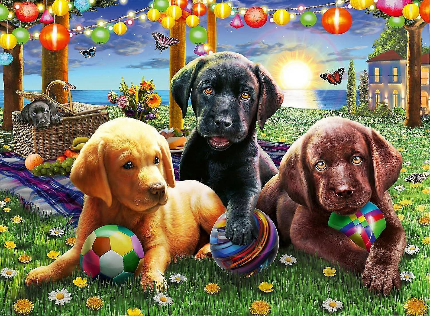 Welpenpicknick-Puzzle VRE557