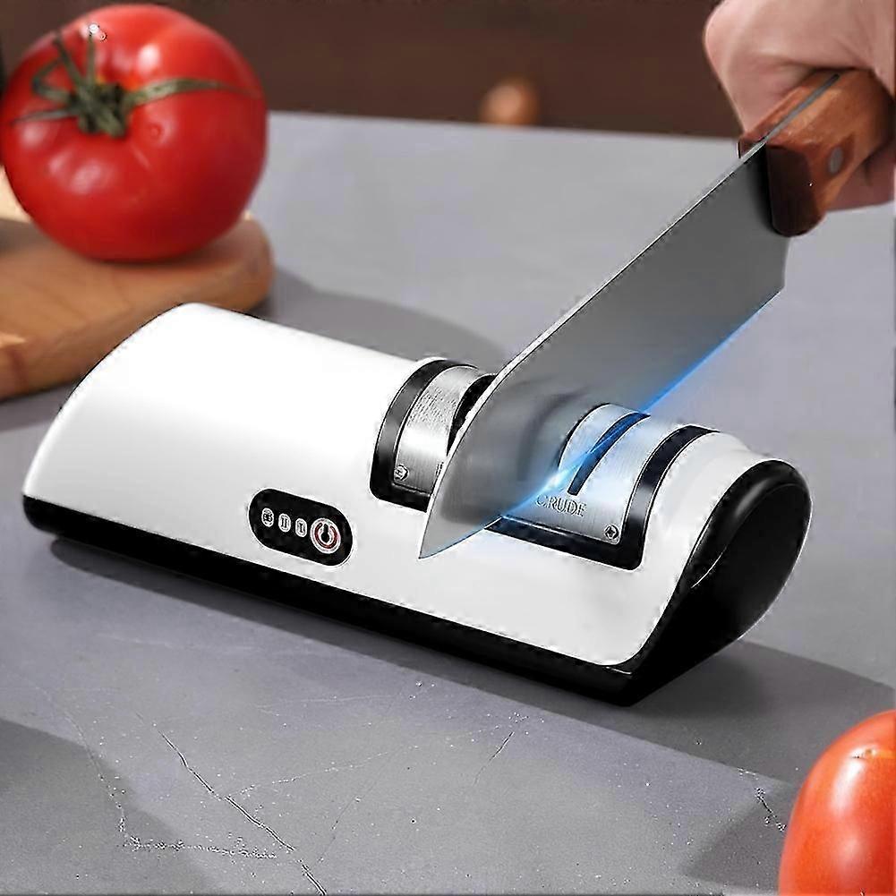 Kitchen Electric Knife Sharpener Multifunctional Automatic 4 Gears Electric Knife Sharpener Kitchen Accessories Yellow