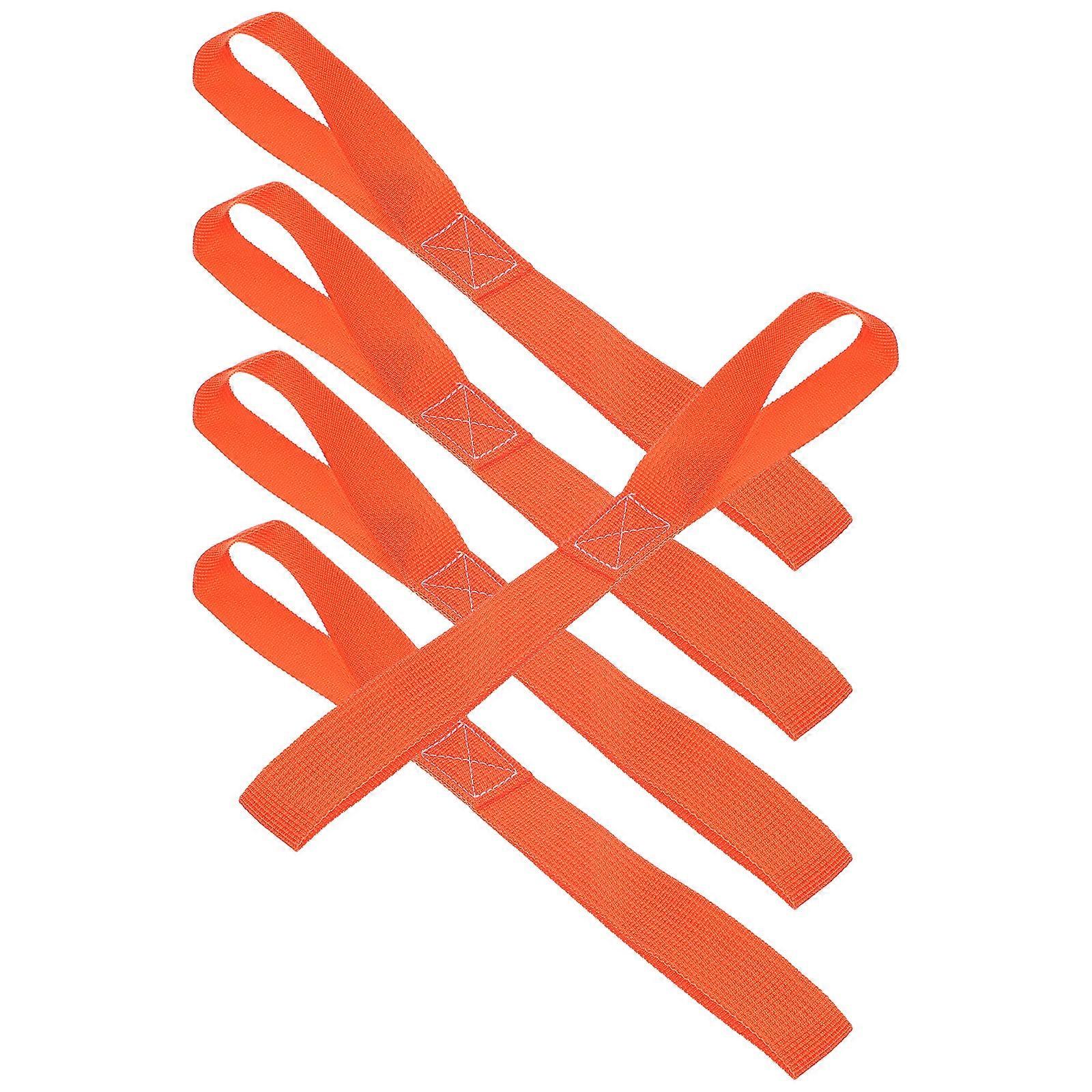 Cargo Tie Down Strap Loop for Luggage Binding 12Pcs Orange Set