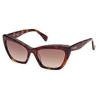 Max Mara MM0063 LOGO14 52F Full Rim Dark Tortoise Women Cat Eye Sunglasses UV2 Original