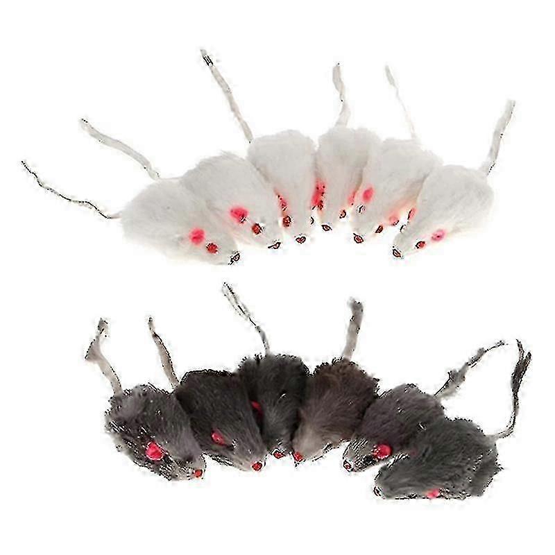 Plush Catnip Mouse Cat Toy 5pcs Interactive Simulation for Kittens Random Colour