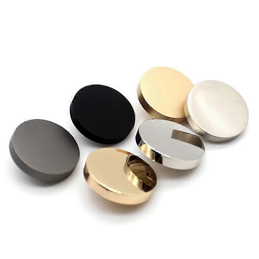 Durable Black Flat Alloy Coat Buttons