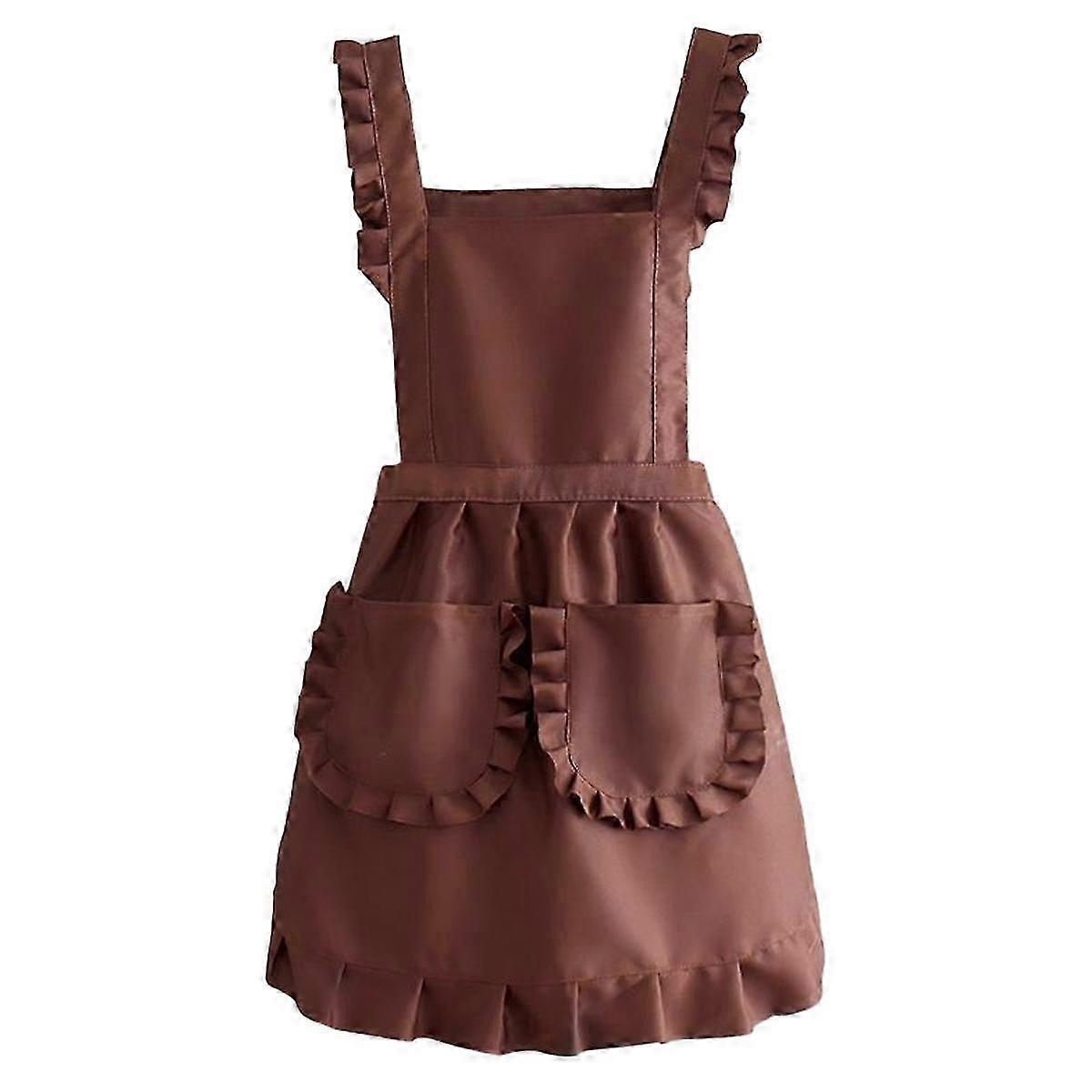 Cotton Baking Apron Retro Style Pockets