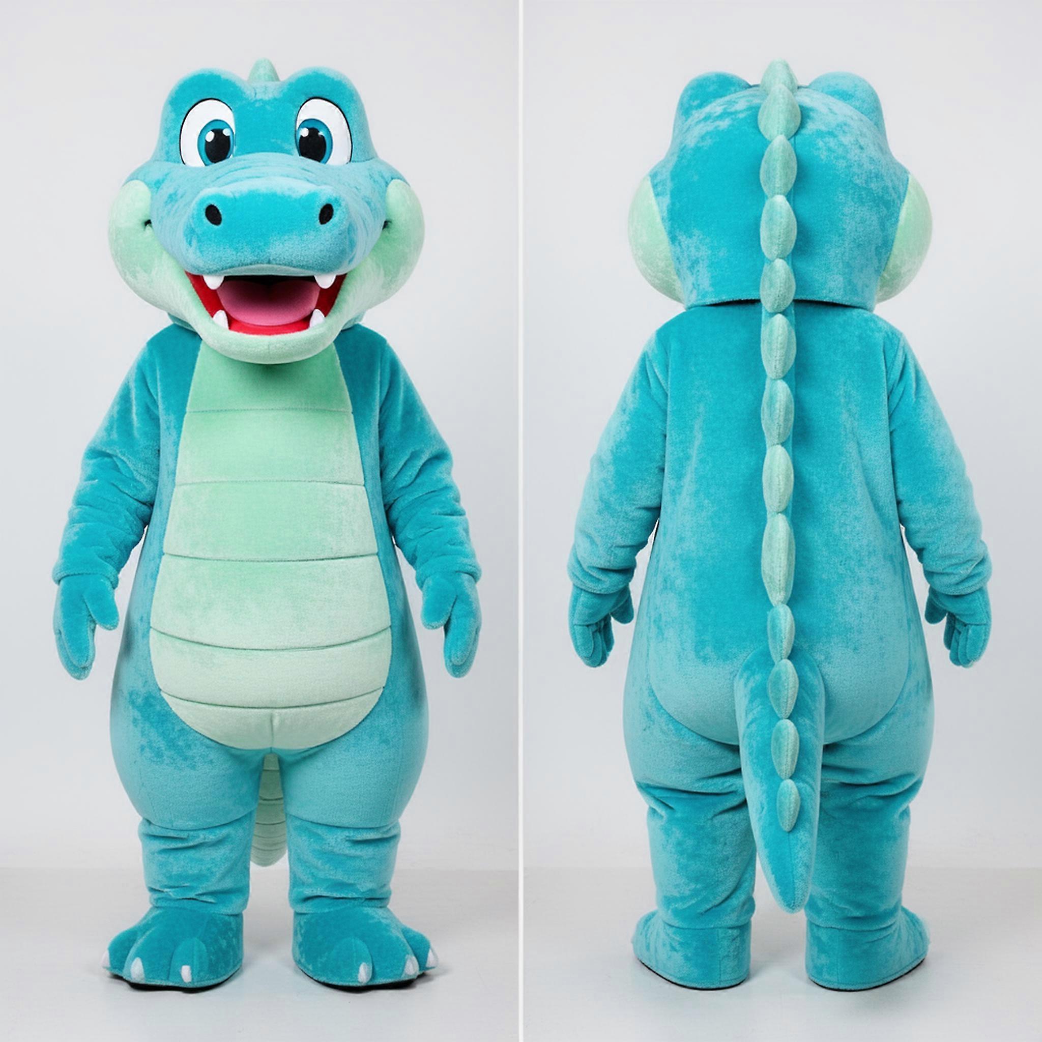 MASTICOT Cyan Velvety Crocodile Mascot