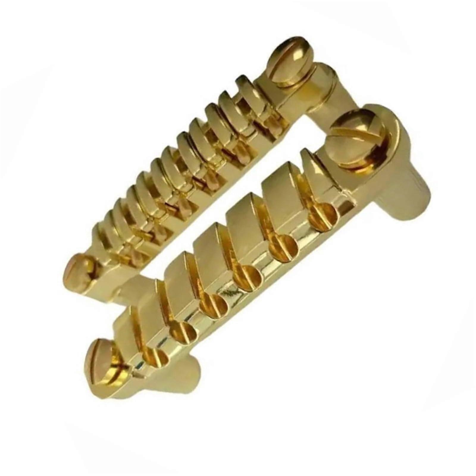 Gold Electric Guitar Tailpiece Replacement Bridge, Stable String Anchoring, Precise Spacing, Durable Construction