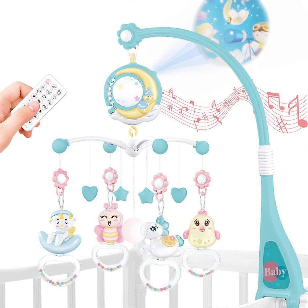 Versatile Projection Crib Mobile With Interactive Teether Toys
