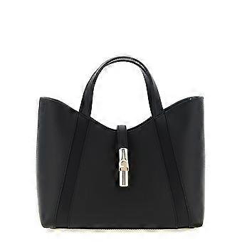 Furla Black Calfskin Tote Bag